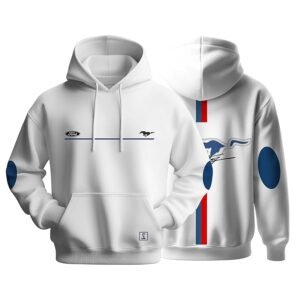 Hoodie 100% Cotton Graphic Printed Hoodies for Men & Women White Hoodie