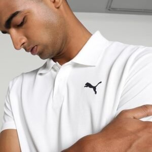 Puma Men's Solid Slim Fit Cotton Essential Polo T-Shirt for Regular wear