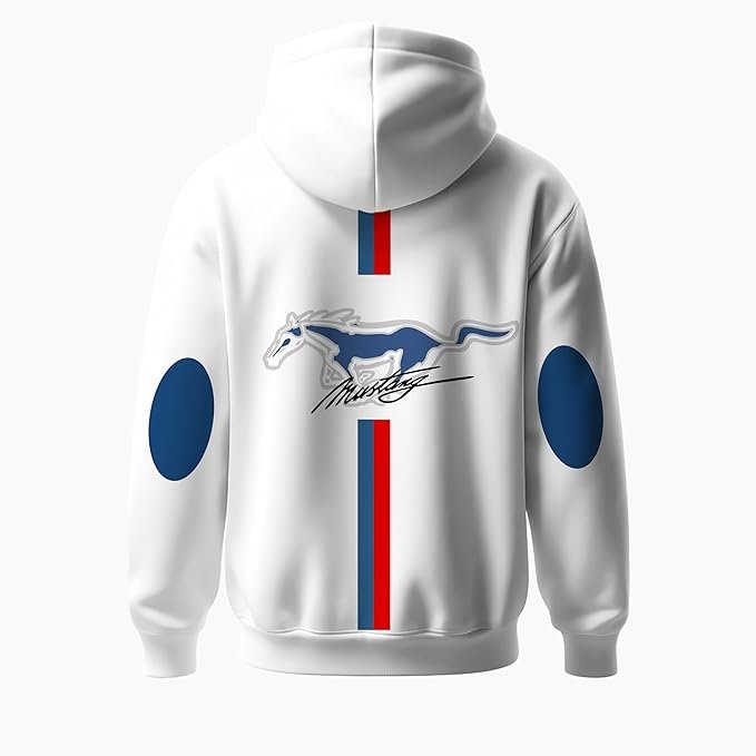 Hoodie 100% Cotton Graphic Printed Hoodies for Men & Women White Hoodie - Image 3