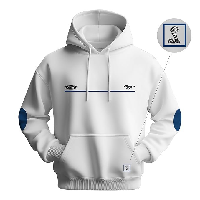 Hoodie 100% Cotton Graphic Printed Hoodies for Men & Women White Hoodie - Image 4