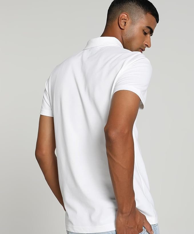 Puma Men's Solid Slim Fit Cotton Essential Polo T-Shirt for Regular wear - Image 3